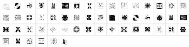 Africanissima Regular  glyph index