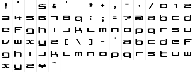Marble Force 3  glyph index