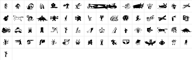 BigCheeseLight Regular  glyph index