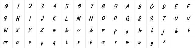 Cikals FREE Regular  glyph index