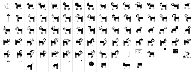 IhrHunde Regular  glyph index