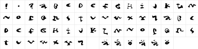 Cigar Regular  glyph index