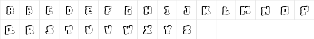 Bubble Frum 3D Demo Regular  glyph index