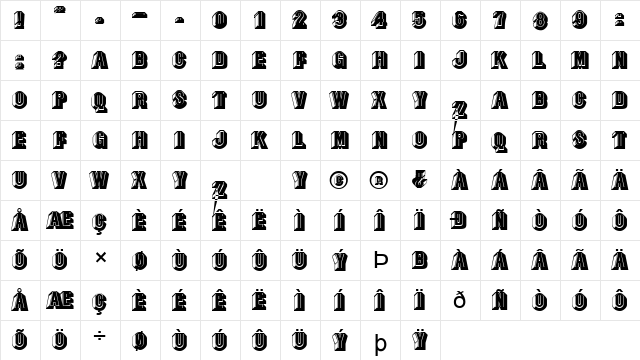 FZ UNIQUE 43 Normal  glyph index