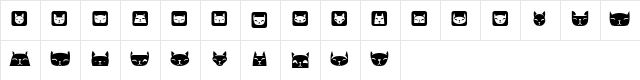 Various Cats Regular  glyph index