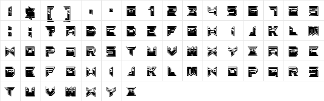 Suggested 3d Filled Gradient Regular  glyph index