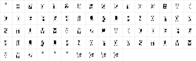 HandNegativ Regular  glyph index