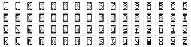I Phone, You Phone Regular  glyph index