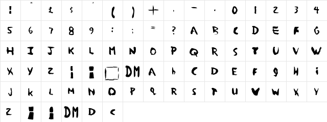 Devotion Regular  glyph index