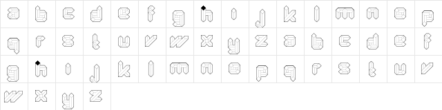 Quad Light Regular  glyph index