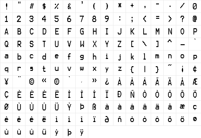 Karma Suture  glyph index