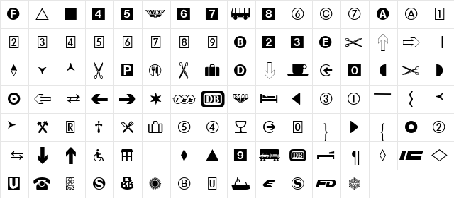DataSymIDB Normal  glyph index
