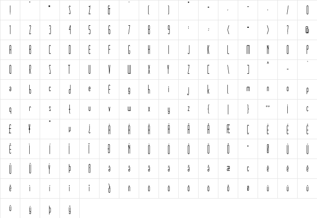 Matchbook Matchbook  glyph index