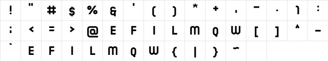 Corma Regular  glyph index