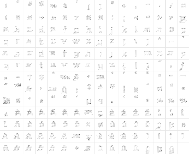 Republika - Sketch Regular  glyph index