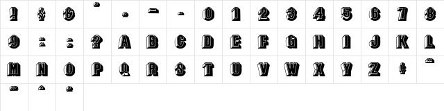 LeeCaps Medium  glyph index