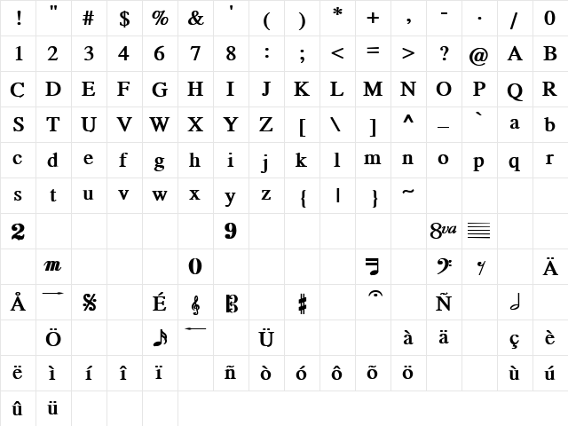 Woman Of The World  14 Bold  glyph index