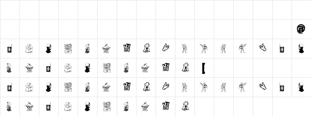 Bag Piper Regular  glyph index