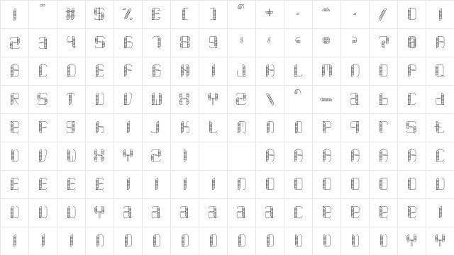 LIMBISYOR Regular  glyph index