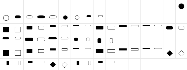 FnT_BasicButtons1 Normal  glyph index