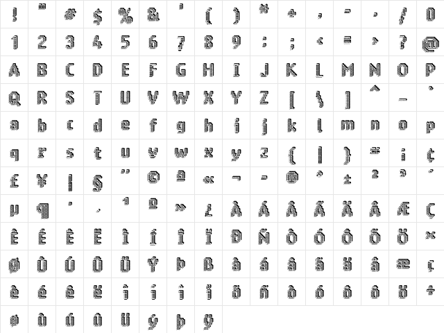 Ring Matrix 3D Regular  glyph index