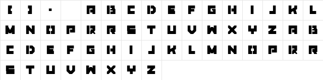 Charmy Regular  glyph index