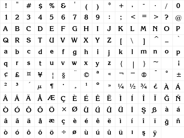 00403 Regular  glyph index