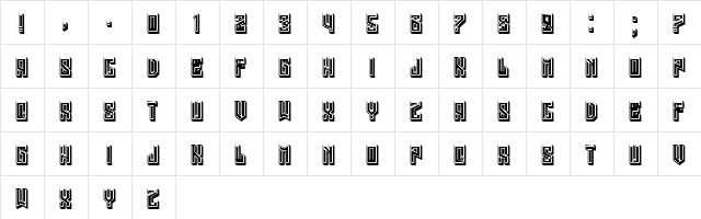 Numerica Regular  glyph index