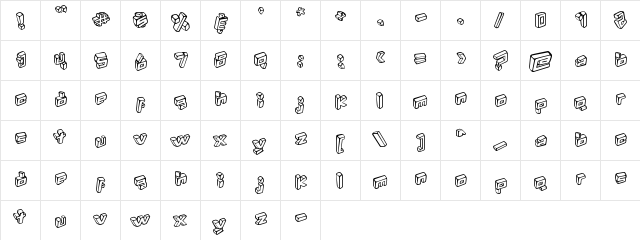 Kotak Regular  glyph index