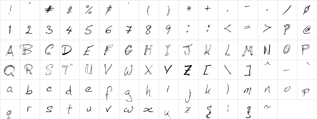 Giles Regular  glyph index
