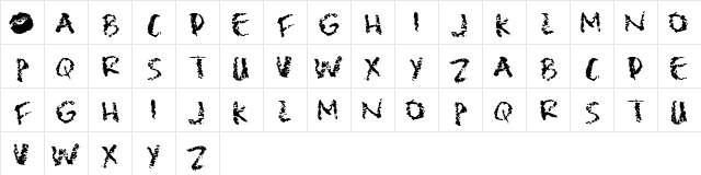 Lipstick Traces Regular  glyph index