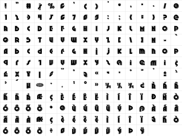 Neuralnomicon Bevel Regular  glyph index