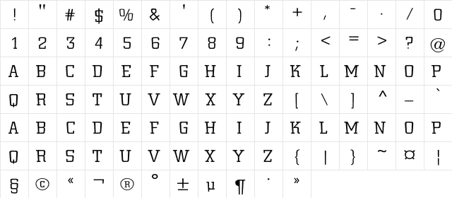 a_CityNovaTitulRgLt Regular  glyph index