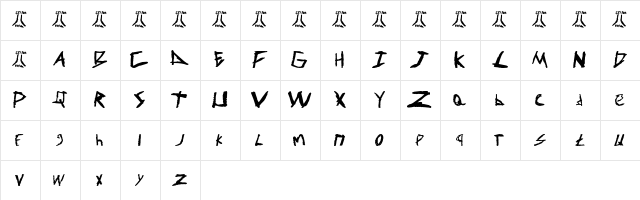 Nevoy Regular  glyph index