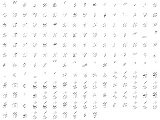 Paper Cube *cube version* Regular  glyph index