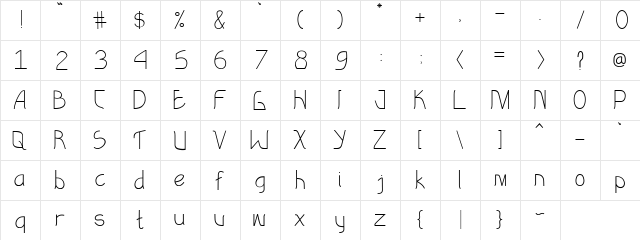 Eksotika Regular  glyph index