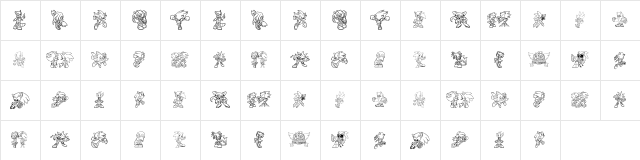 Sonico Regular  glyph index