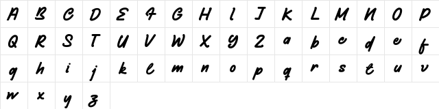Sanwanee Regular  glyph index
