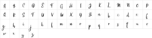 Catline FREE Regular  glyph index