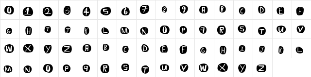 EightBaller Regular  glyph index