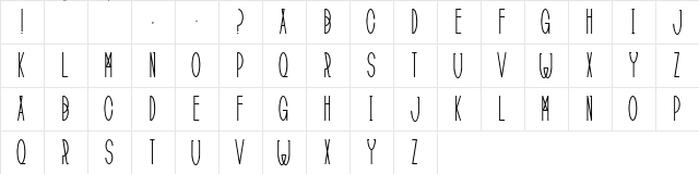 Dill Francis Regular  glyph index