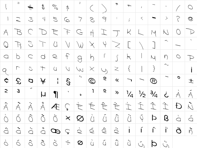 Missing Regular  glyph index