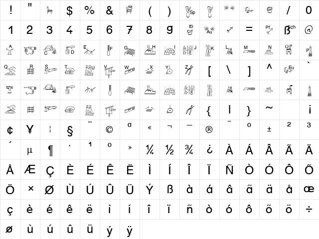 SP Anlaut6 DB Normal  glyph index