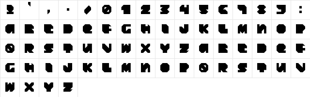 Daydream Daily Regular  glyph index