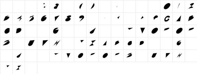 KidlySCapsSSK Italic  glyph index