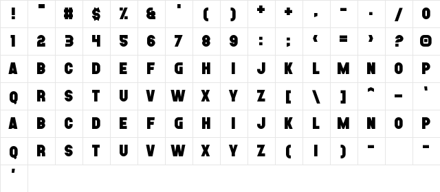 Horticulture Regular  glyph index