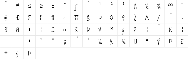 Offline-LightExpert Light  glyph index