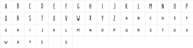 Dutchy Free Rough  glyph index