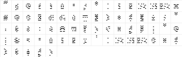 Xcreen Medium  glyph index