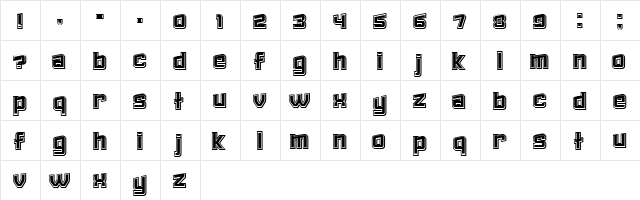 Failed 3d Filled Regular  glyph index